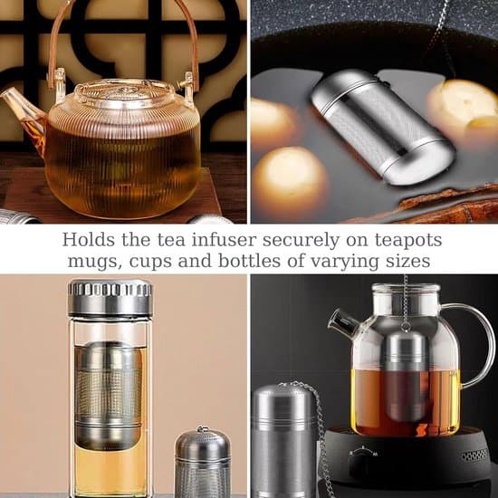 Set of 2 - Stainless Steel Spice Balls/Tea Infusers - Practical Tea Strainers for Cooking and Loose Tea - Threaded Mesh Baskets for Brine, Tea