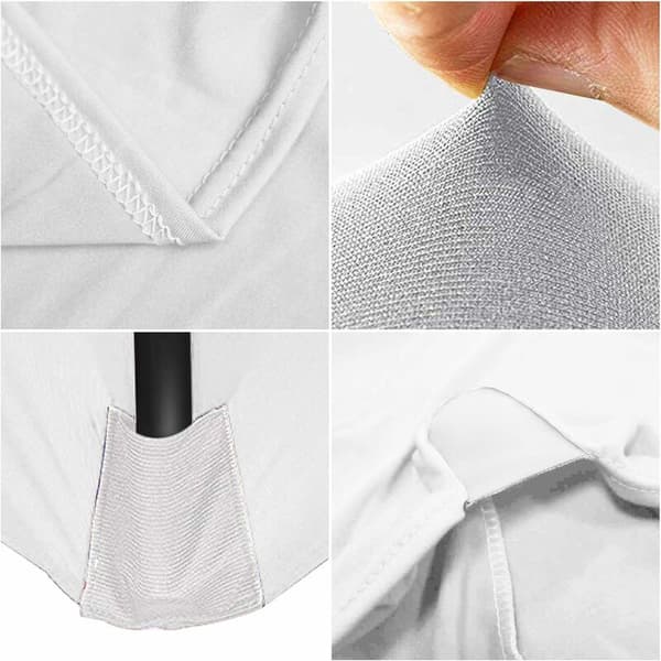Ryggløs Stretch Spandex Duk, 4 fot, Polyester Duk, Stretch Spandex Duk, Hvit