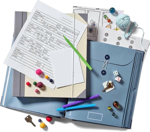 Document Folder Folio, If I Disappear, For Important Documents, Emergency Binder, Birth Certificate, Social Security Card, Passport Blue Blue