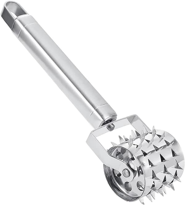 Meat Tenderizer, 18 cm Meat Hammer Massager, Stainless Steel Meat Tenderizer, Rolling Meat Hammer, For Steak, Chops