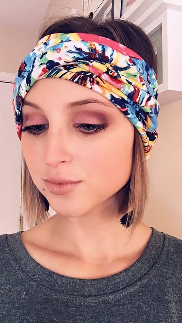 4 stk. damepannebånd Boho-pannebånd Vintage blomstermønster Ha