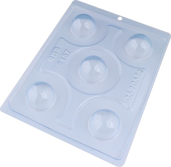 Praline Mold Dome Chocolate Mold - BWB 9457 - Special 3 Part Mold Transparent transparent