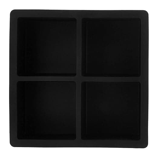 Sett med 2 silikonisformer for isbiter, 4 isbiter per form, 11 x 11 x 4,5 cm