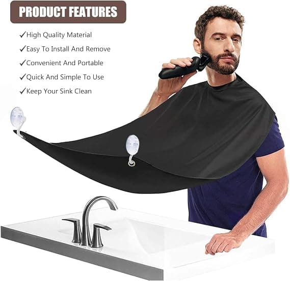 Men's Beard Apron, Shaving Bib, Beard Hair Catcher, Beard Apron