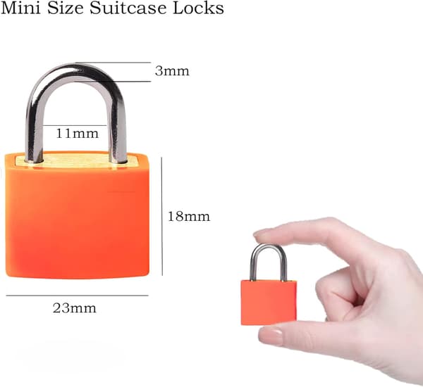 Suitcase padlock with keys Small suitcase lock for travel