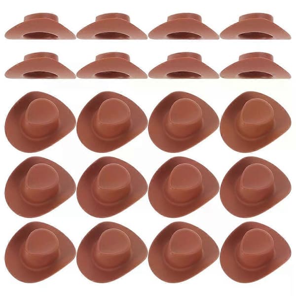 Mini cowboyhattar, 20 st små minihättor för dockdekoration dockhustillbehör