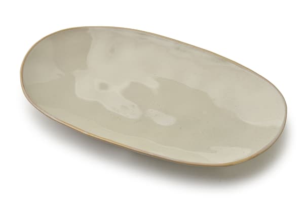 Serving Dish Ceramic BASIC NATURE 31x17.5 Nat 1pc