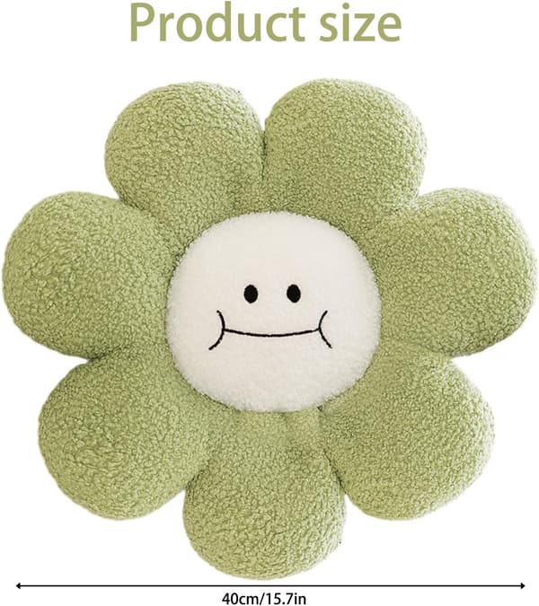 Blomsterkudde, Blomstergolvkudde Sittdyna, 40 cm Daisy Kudde Blomformad Kudde, Golvstolsdynan, Mjuk