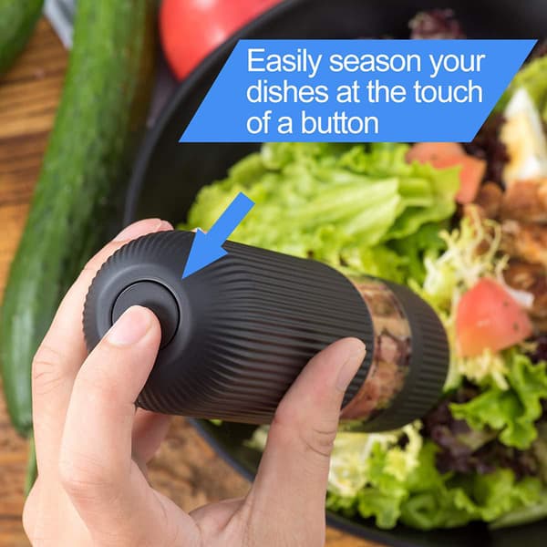 Kitchen Electric Pepper Grinder Battery Operated Salt or Pepper Automatic Mill with LED Light