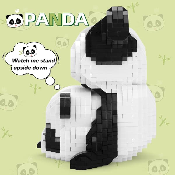 Mini Byggeklodser Dyresæt Tasker, 1325 Stk Mikro Mini Panda