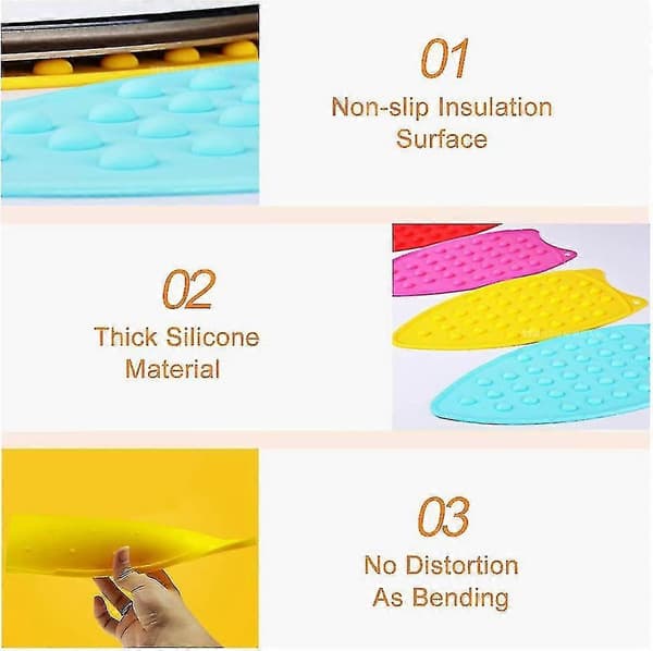 Foldable Silicone Mat for Iron, Non-slip Insulation Pad, Household Items A