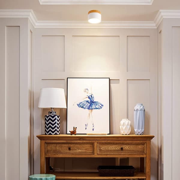 Surface Mounted Ceiling Spotlight Round White Warm White LED