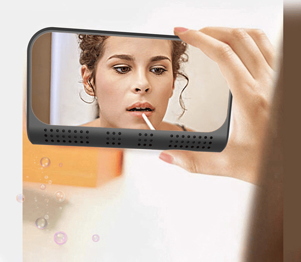 Väckarklocka med Bluetooth-högtalare/Bakgrundsbelysning/Spegelskärm, D