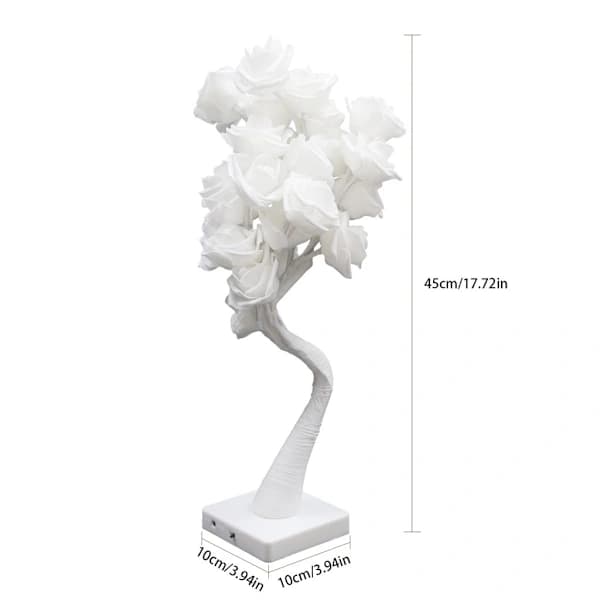 LED Skrivebordslampe Roseformet Blomstrende Roselampe