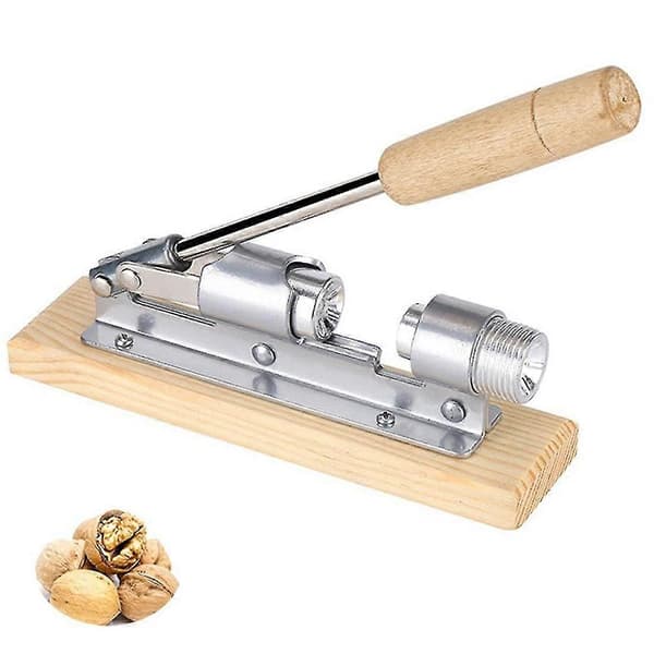 Heavy Duty Nutcracker Pecan Nutcracker Walnut Cracker Opener Tool Table Model Wood Base & Handle Adjustable Shelled Nutcracker D-2