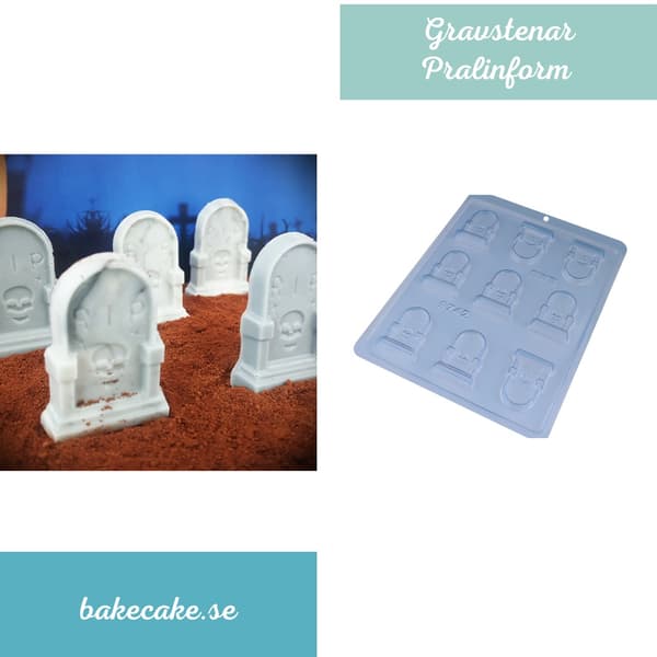 Pralinform Gravstein Begravelse - Halloween - BWB 9742