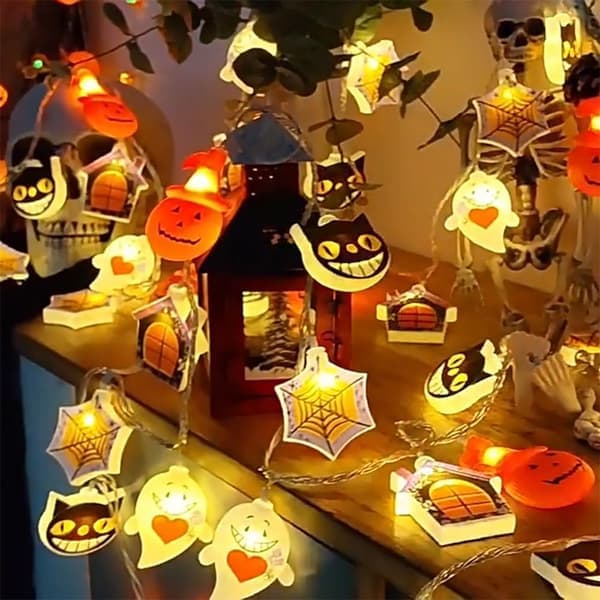 Halloween Dekorationslys - 6 meter 40 LED - Halloween dekoration egnet til indendørs og udendørs brug