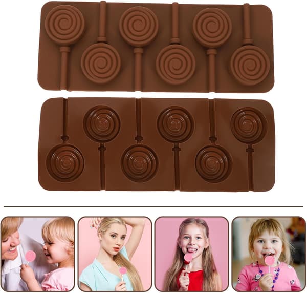2 stk silikonechokoladeforme slikkepindsforme non-stick lette at fjerne bageværktøj