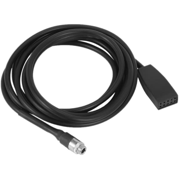 Høykvalitets svart 10-pinners 3,5 mm jack biluttak USB AUX IN-adapterkabel for E39 E53 BM54 X5 E46