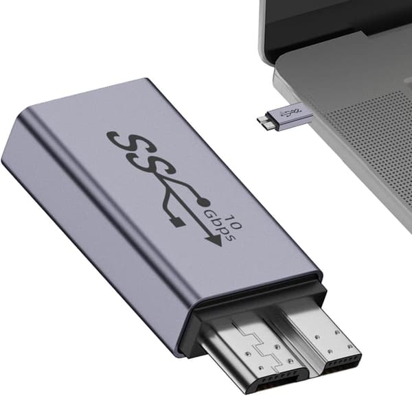 sovitin micro-USB 3.0, USB B C, kannettava, nopeus D/mikro A-liitäntään - D/Micro B auf A Buchse