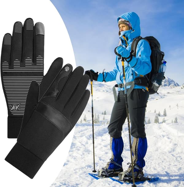 USB-opvarmede handsker skridsikre, touchscreen-kompatible håndvarmere med sort M Schwarz M