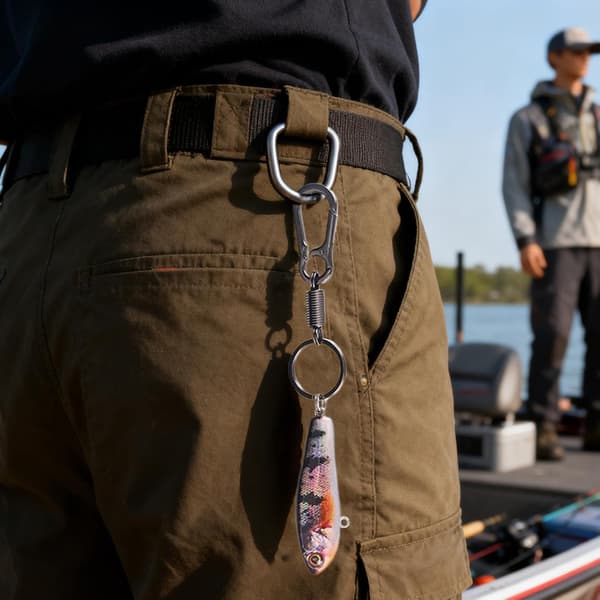 Fiskedrag nyckelring realistiskt samlarobjekt i legering -
