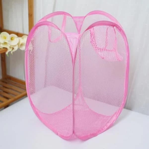 Mesh Bag for Laundry, Portable Laundry Basket, Large Foldable for 100