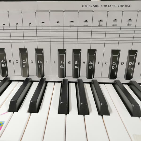 88-Key Piano Keyboard Practice Paper Comparison Chart Standard 1: