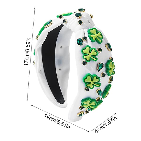 hårband för St. Patrick's Day, stylingverktyg vit 1 st (1-pack) Weiß 1 stück (1er Pack)