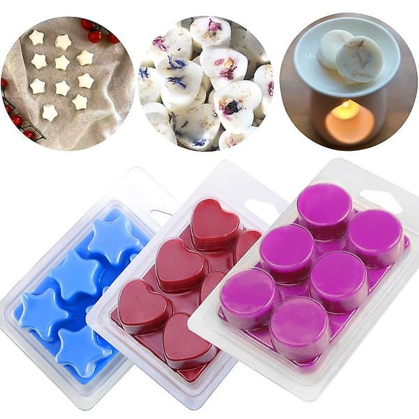 20 stk. gennemsigtige voksforme i plast, holdbare lækagesikre lysforme til DIY aromaterapi og lysfremstilling