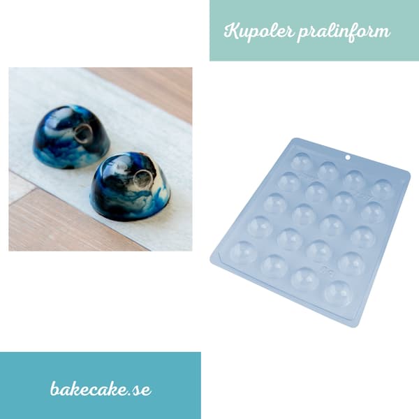 Pralinform Kuppel 20 stk Sjokoladeform - BWB 727