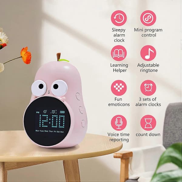 Kids Alarm Clock, Alarm Clock with Snooze Function Bedside Clock, Kids For Travel, Bedroom