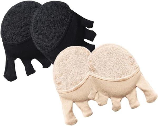 Hælputer Hælputer Mellomfotputer Kvinner 2 Par Slitesterke Tåsokker Komfortable