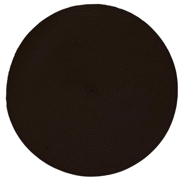 Dækkeserviet Rund Sort 38 cm 4-pak Svart black