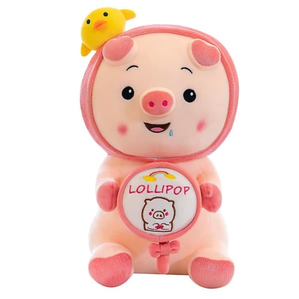 Lollipop Grå Plyschleksak med Q-version Gosedjur Sovkudde Leksak 45cm 45cm