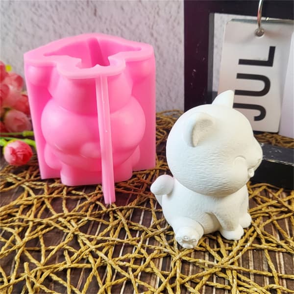 3D Katte Lysform Dyre Silikoneforme Ornamentforme Gipsforme