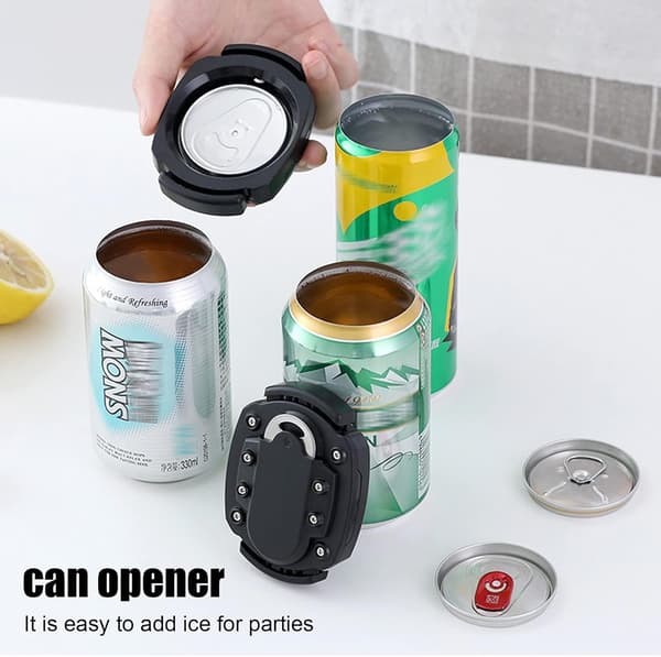 1 Piece (Black) Can Opener Manual Handheld Easy Safe Camping