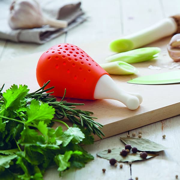 Silikoneinfuser til urter og krydderier i form af en tromme