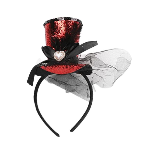 Børn Fascinators Høj Hat med Blomsterfjer Pillbox Hat til Piger Make-up Fest til Halloweenfest Opera[DB] 1 1