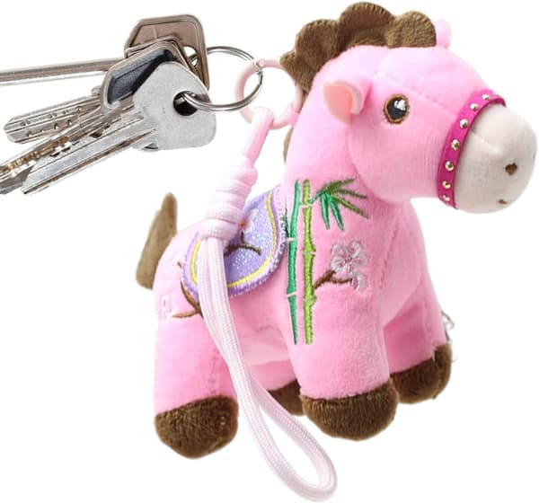 generiske etiketter i form af en hest til Erinnerungsbeutel, håndsyet pink - Rosa