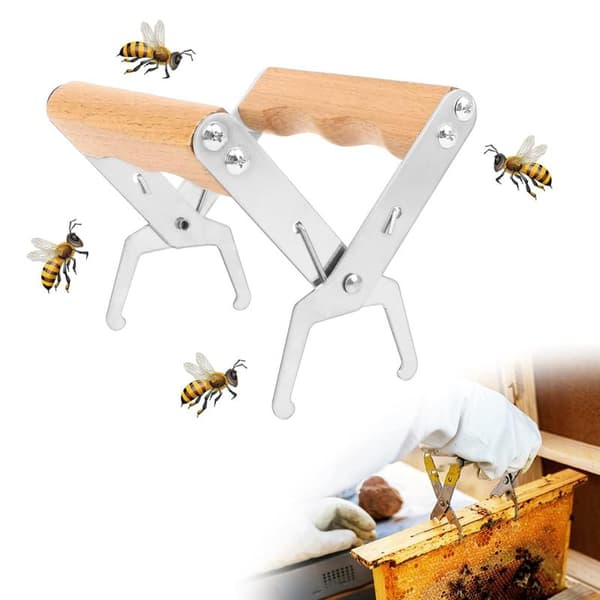 Frame Grip with Wooden Handle, Frame Lifter, Beekeeping Tool for Beekeepers