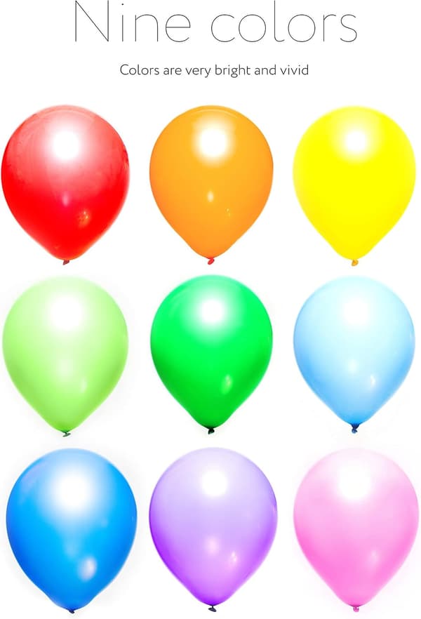 Ballonger Regnbågsset (100-pack) 12 tommer, Blandede Lyse Farger