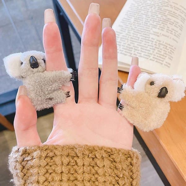 8 stk. Koala Clips Plys Letvægts Tøjdyr Søde Små Penneclips Kvinder