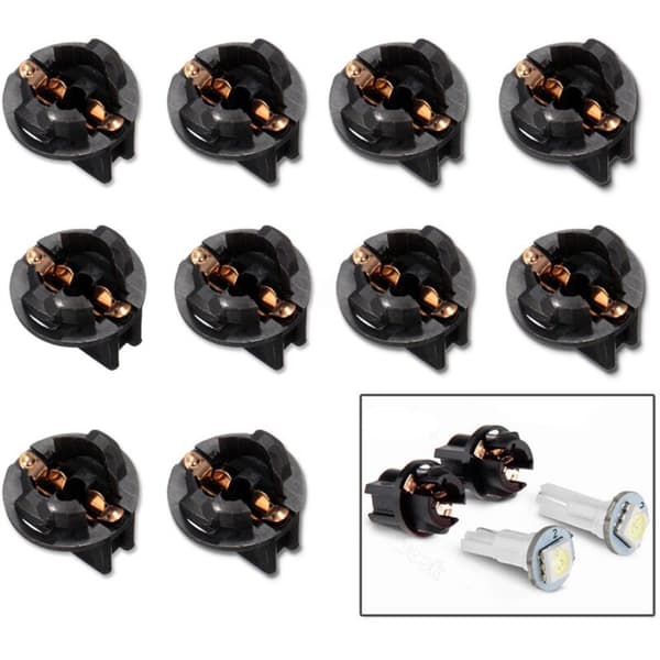 10 pcs T10 Socket Dashboard W5W 168 192 194 Twist Lock Wedge Base Lamp Holder