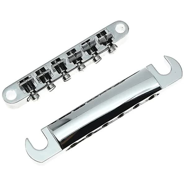 Tune-o-matic Bridge and Tailpiece with Studs Set for Abr-1 Bridge Lp Electric Guitar Replacement