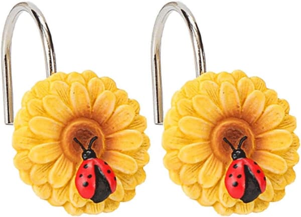 Solsikkedusjgardinkroker, Marihøne Bad Dekorative