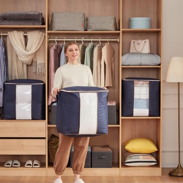 72L Laundry Hamper, Fabric Laundry Basket, Large Foldable Laundry Basket