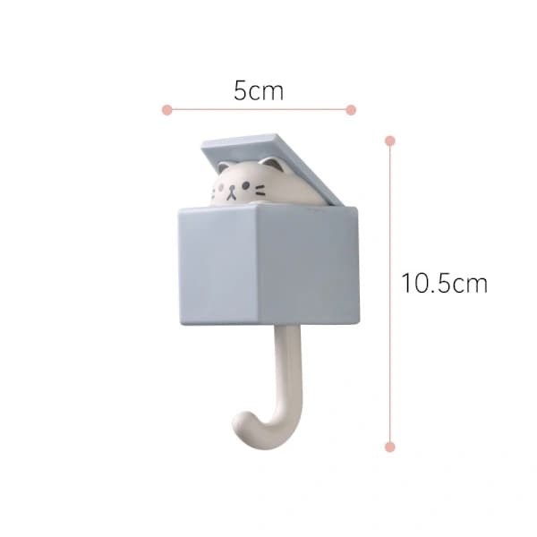Set med 6 självhäftande djurkrokar