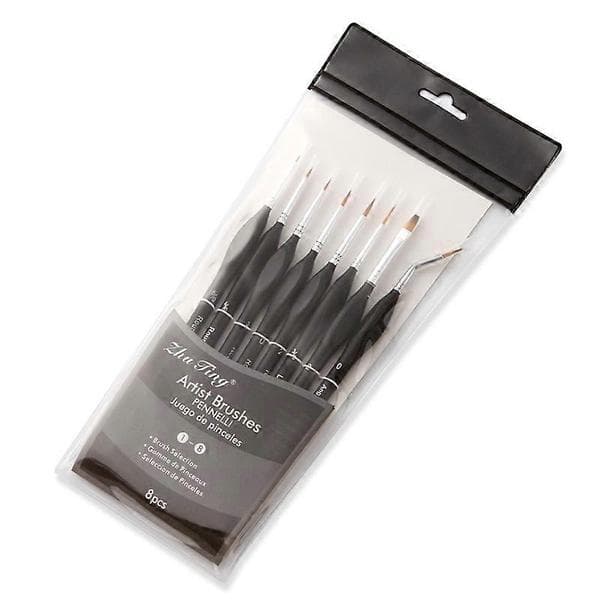 Practical and Beautiful 8x Extra Fine Detail Paint Brushes for Artists and Model Builders