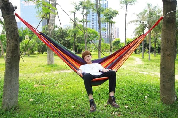 Brazilian Hammock Soft Cotton Canvas Outdoor Double Width 2 Person